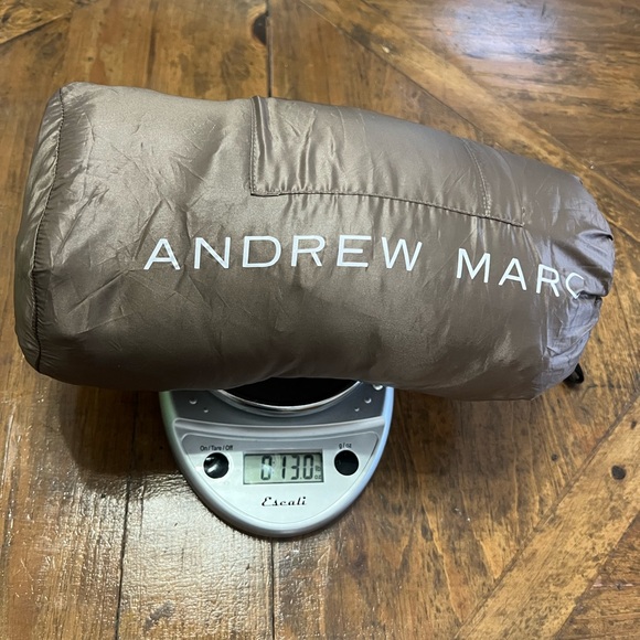 Andrew Marc champagne packable lightweight premium down puffer jacket - Picture 16 of 16